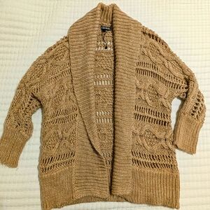 EUC!! Express (S/M), Oversized Chunky Knit Cardigan, Wool- Tan